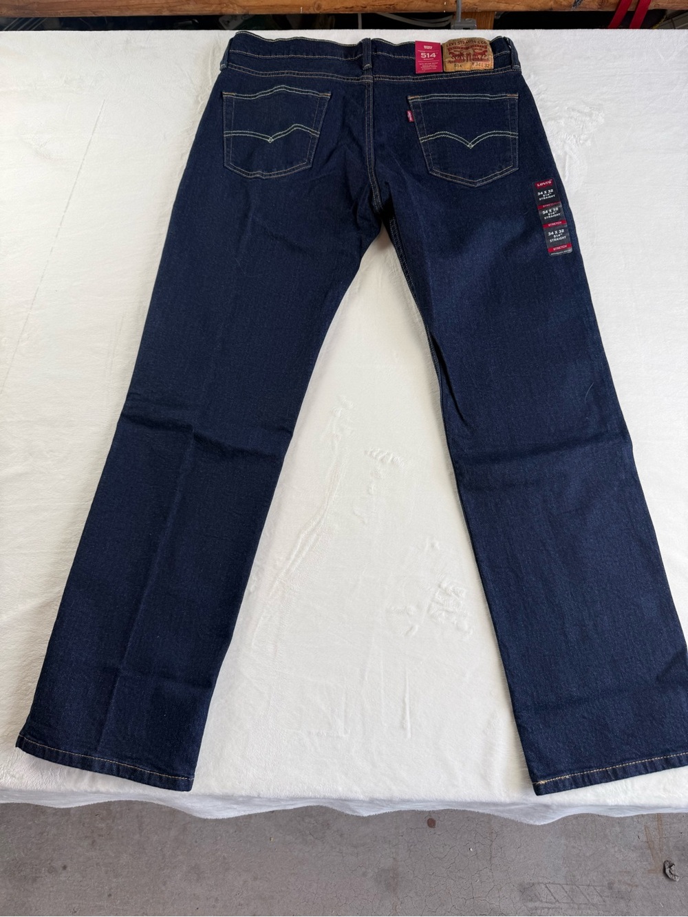 Levi's 514 Men's Indigo Straight-Leg Jeans Stretch 34x32 NWT Denim - Picture 11 of 11